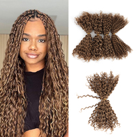 # 30 SDD Cabello Humano Remy Brasileño al por Mayor para Trenzas Boho, 100g, 18 Pulgadas, Rizado Profundo, Rizado Afro, Trama Doble a Máquina