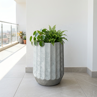 Jardinière en béton légère pour intérieur et extérieur, écologique, faite à la main