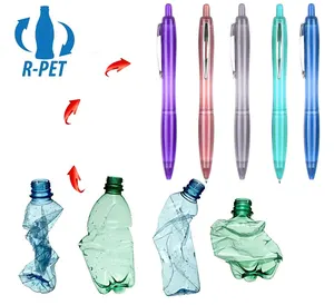 Logo personnalisé matériau RPET stylo dégradable en forme de gourde stylo à bille écologique stylo à bille r-pet stylo Gel durable