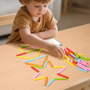 Puzzle in Legno Colorato a Forma di Gelato, Giocattolo Educativo Montessori STEM per Bambini 3-6 Anni, Borsa Inclusa, Gioco Spaziale - Product Image 5