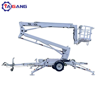 Nacelle élévatrice sur remorque TaiGang TGZB, double mode d'alimentation, hauteur de travail 24m, capacité 230kg, système de roues motrices pour réparations domestiques