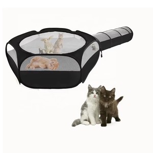 Enclos pour petits animaux Tente pour animaux de compagnie avec tunnel Tissu en maille solide Design respirant pour une utilisation intérieure/extérieure en toutes saisons - Product Image 1