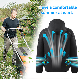 Aria condizionata vestiti fresco cappotto da lavoro vestiti con ventilatore corpo Outdoor gilet di raffreddamento per uomo donna - Product Image 6