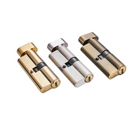 Cylindre de Serrure en Aluminium, Goupille en Laiton, Barillet en Laiton, Cylindre à Bouton Moleté