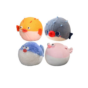 Cuddle Fugu Balloonfish almohada de peluche puercoespín pez globo juguetes de peluche Pink Globefish Soft Blow <span class=keywords><strong>Fish</strong></span> muñecas regalos para niños - Product Image 1
