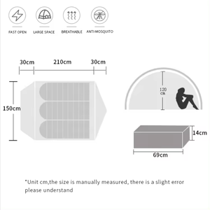 Vent Vallée D'été Mongol Hexagonal <span class=keywords><strong>Yourte</strong></span> Tente Étanche Automatique Camping Tente En Plein Air Voyage En Aluminium Une Chambre - Product Image 5