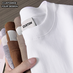 T-shirt blanc uni en coton et polyester de haute qualité, impression d'écran personnalisée, logo numérique, marque, t-shirt grande taille pour hommes - Product Image 2