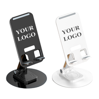 Supports universels pour téléphone portable Support de tablette portable Supports de bureau Joint d'amortissement ABS Support de téléphone en plastique et métal Logo personnalisé