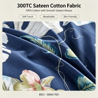 Parure de lit de luxe, draps personnalisés, impression réactive, 100% coton, 300 fils/cm²