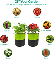 Sac de culture robuste en tissu d'extérieur, 300g, 400g, épais, multicolore, sac de culture de plantes non tissées