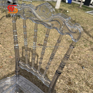 SMOOTH Wholesale Transparent Hot Sale Clear Royal <b>Chair</b> Metal Wedding <b>Chair</b> for Living Room Home Office Luxurious European - Product Image 4