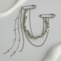Broche à pampilles longues en perles CCB irrégulières de créateur pour femme, accessoires de bijoux de mode pour fêtes et mariages
