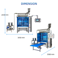 Machine d'emballage de liquides à scellage 3 côtés 10 lignes, machine de scellage pour sachets de confiture de fruits et de confiture de fraises
