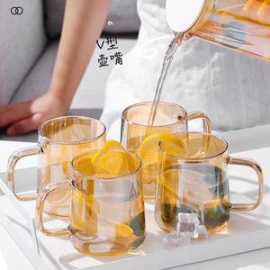 Pichet en verre 2025 avec couvercle <span class=keywords><strong>Carafe</strong></span> <span class=keywords><strong>à</strong></span> eau en verre résistant <span class=keywords><strong>à</strong></span> la chaleur avec poignée <span class=keywords><strong>pour</strong></span> boissons chaudes/froides-<span class=keywords><strong>Infusion</strong></span> <span class=keywords><strong>à</strong></span> <span class=keywords><strong>froid</strong></span>, jus de fruits - Product Image 5