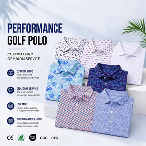 Polo da Golf da Uomo <span class=keywords><strong>Taglio</strong></span> <span class=keywords><strong>e</strong></span> <span class=keywords><strong>Cucito</strong></span>, Manica Corta, Personalizzata, Leggera, in Maglia, per Abbigliamento Sportivo da Campo, Sviluppo Marchio, Abbigliamento Sportivo - Product Image 1