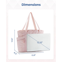 Sac fourre-tout matelassé pour femme, grande capacité, avec logo personnalisé, broderie tendance, fermeture éclair, sac à bandoulière pour ordinateur portable, sac de sport, sac de soins infirmiers