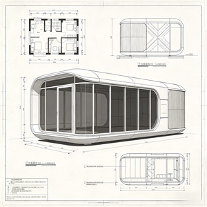 Maison mobile personnalisée, design moderne respirant, structure circulaire en acier, pour <span class=keywords><strong>chambre</strong></span>, bureau <span class=keywords><strong>à</strong></span> domicile, hôtel, garantie 1 an - Product Image 3