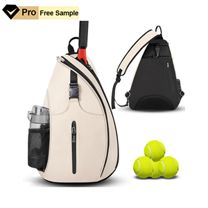 Tenis funcional deportes raqueta bandolera cabeza tenis playa cuero CarryingTennis bolsa <span class=keywords><strong>mochila</strong></span> Sling <span class=keywords><strong>mochila</strong></span> para hombres mujeres - Product Image 1