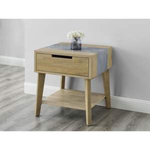DB Calgary Brown <b>Sintered</b> <b>Stone</b> Inlay Side Table for Living Room Furniture - Product Image 2