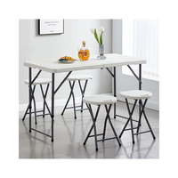 Mobilier d'extérieur Table pliante Table de pique-nique en plastique Table d'extérieur blanche rectangulaire polyvalente en plastique portable