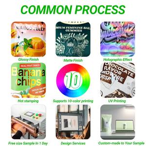 Sacs en plastique PE de forme spéciale pour bonbons, collations, gâteaux à salade, sucettes, déodorant à fermeture éclair 100pcs min, traitement thermique par estampage à chaud - Product Image 6