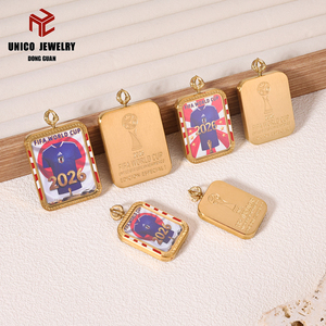 قلادة كرة القدم اليابانية للرجال من الفولاذ المقاوم للصدأ، قلادة كأس العالم 2026 للرجال - Product Image 4