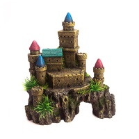 Usine de vente en gros de fantaisie bateau pirate aquarium château résine ornement d'aquarium