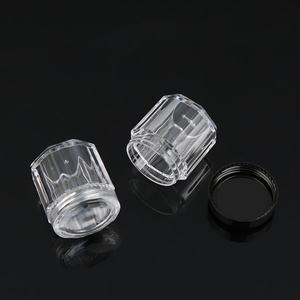 Nuevo Diseño Octagonal Transparente, Envase de Plástico PS de 10g para Crema de Uñas, Sombra de Ojos, Cuidado de la Piel y Maquillaje, con <span class=keywords><strong>Tapa</strong></span> de Rosca Negra Transparente - Product Image 4