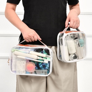 2-Pack Custom Ohia Lehua Print Women's Small Waterproof <b>Transparent</b> PVC Clear Cosmetic <b>Makeup</b> for Toiletry <b>Bag</b> Zipper - Product Image 5