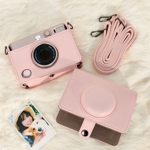 Sac pour appareil photo <span class=keywords><strong>Instax</strong></span> <span class=keywords><strong>Mini</strong></span> <span class=keywords><strong>EVO</strong></span>, rétro, rose, en cuir PU, étui de protection - Product Image 2