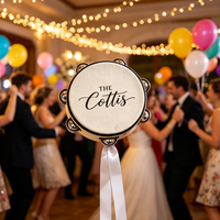4/6 Inch Customizable Wedding Tambourine, Birch Wood with Sheepskin Head, Wholesale Festival Gift Percussion Instrument