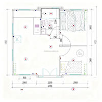 Maison conteneur extensible à double aile de 20 et 40 pieds, préfabriquée, modulaire et portable pour habitation, vacances et complexe hôtelier