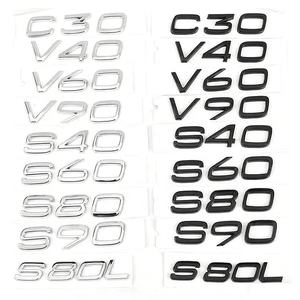 Emblème 3D ABS pour hayon arrière, lettres de plaque signalétique pour <span class=keywords><strong>Volvo</strong></span> C30 V40 S60 S80L - Product Image 1
