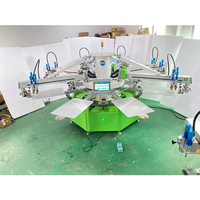 DGRuida entièrement automatique 6 couleurs 8 stations sérigraphie poulpe T-shirt machine de sérigraphie avec séchoir Flash