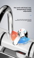 Robinet d'eau chaude électrique instantané avec affichage numérique, eau chaude/froide double usage, chauffage rapide en trois secondes, 3000W, ABS, pour salle de bain