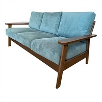 Canapé d'angle confortable sur mesure Wanxing pour salon, style Chesterfield, design japonais, pour appartement et villa, en bois massif