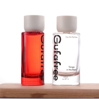 Flacon de parfum en verre plat personnalisé de 100 ml, de luxe, vide, réutilisable, avec pulvérisateur et scellant, diffuseur à bâtonnets, avec logo, vente en gros