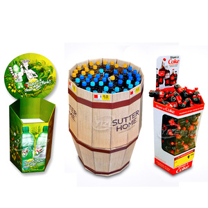 Bán buôn tùy chỉnh uống bia rượu chai nước Rack hiển thị bán lẻ sàn hiển thị đứng các tông sóng hiển thị đứng - Product Image 5