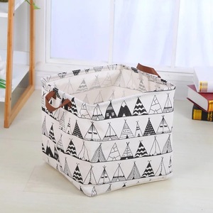 Giỏ Đựng Đồ Có Thể Gập Lại, Giỏ Đựng Đồ Bằng Vải Hình Khối Có Tay Cầm - Product Image 6