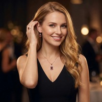 Ensemble de bijoux en argent 925 avec grenat naturel de couleur sang de pigeon, comprenant une bague, des boucles d'oreilles et un pendentif en grenat rouge du Mozambique