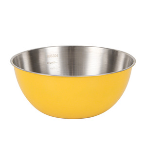 Ensemble de saladiers en acier inoxydable 17 cm, 19 cm, 23 cm, 25 cm, bols de mélange colorés pour la cuisine, la pâtisserie et la préparation des pâtes - Product Image 2