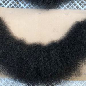 Emeda Full Swiss French Lace Beards <span class=keywords><strong>Afro</strong></span> Curl # Cheveux humains indiens 100% naturels - Product Image 5