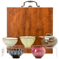 Service à thé en céramique Cinq Éléments du Musée National du Palais, créations culturelles, cadeau pour anniversaire, personnalisable avec logo, style rétro, luxe léger