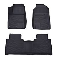 Tapis de sol de voiture universels toutes saisons en PVC Taille personnalisable Tapis de pied intérieur en cuir pour voitures Modèle de conducteur à contour complet Fit