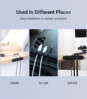 Klip pengatur kabel meja berputar, pengatur kabel silikon meja winder desktop rapi manajemen pemegang kabel perekat diri untuk meja