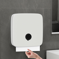 Distributeur de mouchoirs en plastique moderne de luxe à plis multiples avec serrure de forme carrée pour la maison et la salle de bain commerciale