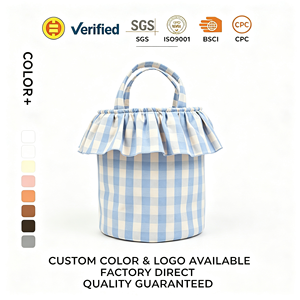 2-in-1 Wickeltasche aus Baumwolle zum Aufhängen am Kinderwagen mit Kordelzug, Wasserdichtem Futter und Großer Kapazität für Babybedarf - Product Image 1