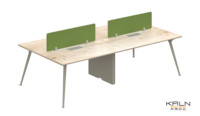 2026 KALN Mobilier de bureau moderne modulaire ouvert, cloison de bureau, design d'espace de travail innovant 4/6/8 places, table de poste de travail en métal