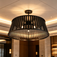 Plafonnier encastré de la collection Atwell, idéal pour couloir, hall d'hôtel, noir mat, vente en gros, luminaire de plafond pour intérieur suspendu