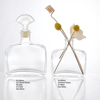 Diffuseur d'huiles essentielles sans flamme en verre grande capacité, sans eau, avec bouchon à vis, finition mate, pour parfum d'ambiance et diffuseur à bâtonnets